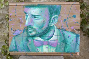 "Le Papillon", acrylique sur bois, 41,5 x 53,5 cm