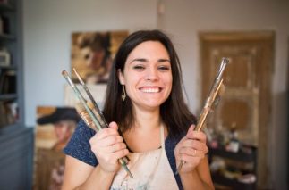 french artist-woodartist-painting on wood artiste française-atelier-peintre sur bois coraline van butsele