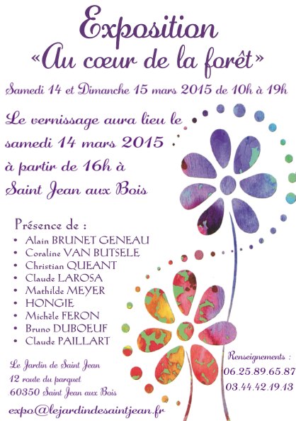exposition au coeur de la forêt à Saint Jean aux Bois