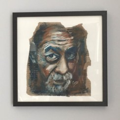 acrylique sur carton avec encadrement