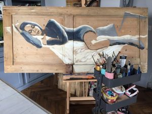 peinture sur bois, coraline van butsele