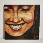 peinture sur osb réalisée par Coraline Van Butsele