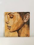 Portrait peinture sur osb de Coraline Van Butsele
